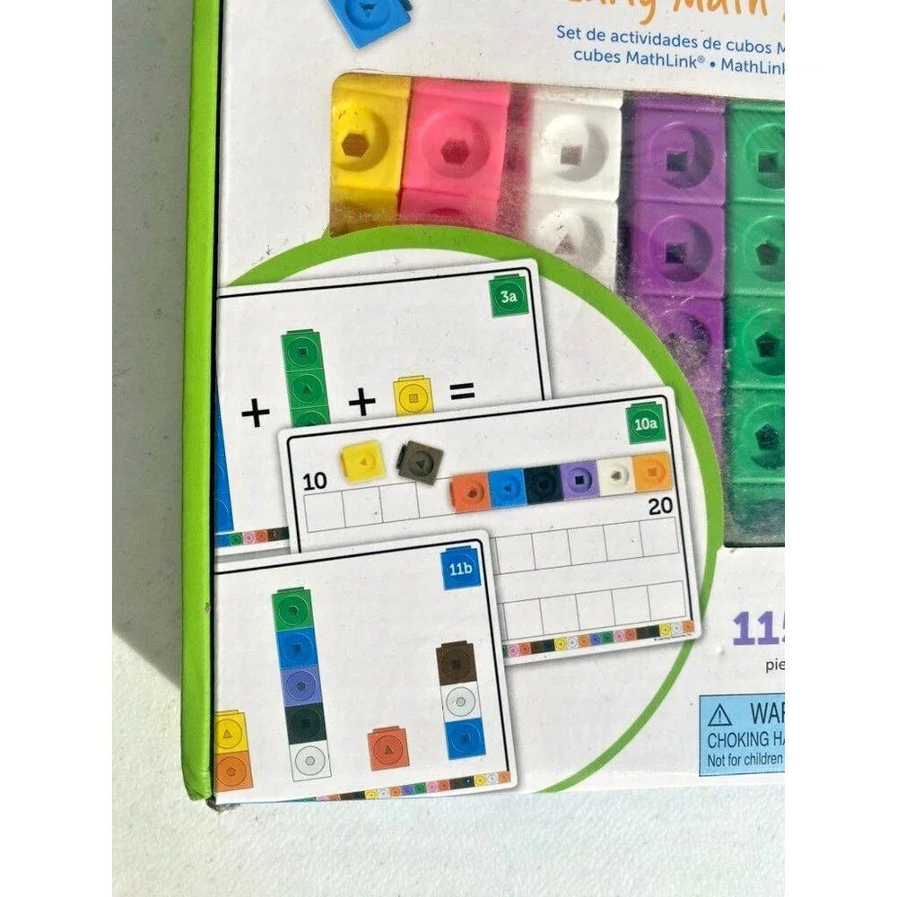 Learning Resources MathLink Cubes Early Math Activity Set - 115 Pieces-ages 4+